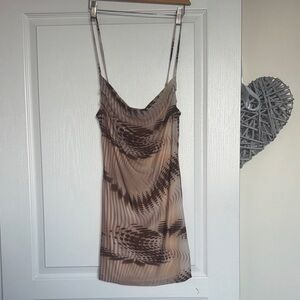 Forever 21 Brown and Tan Mini Dress